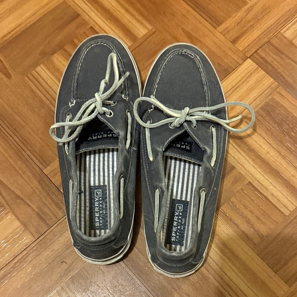 Sperry Men's Dark Grey Boat Shoes Men’s Size 10.5